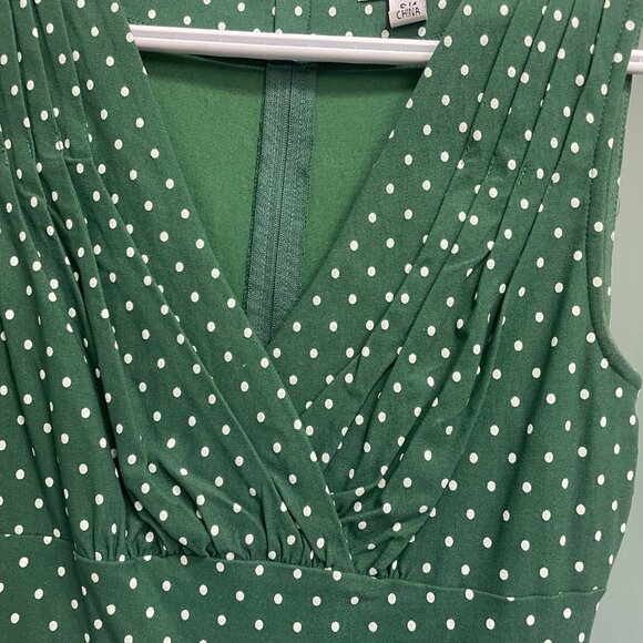 Unique Vintage green and white swing dress - Picture 5 of 5